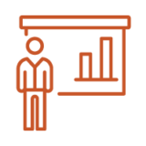 Line icon representing financial education