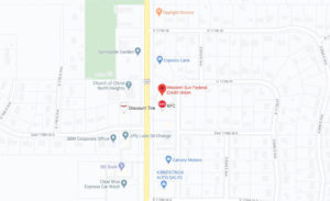 Western Sun Federal Credit Union Bixby Branch google map screenshot linked to full map
