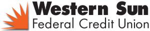 Western Sun Federal Credit Union Logo with Orange Sun Icon to left of text