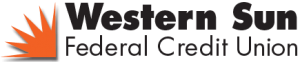 Western Sun Federal Credit Union Logo with Orange Sun Icon to left of text